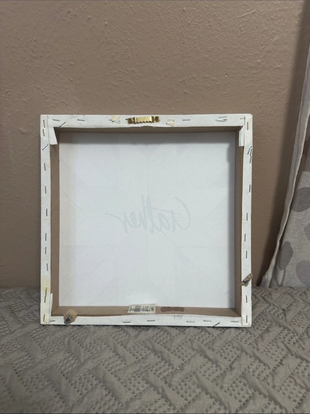Gather Wall Art Sign in White and Beige